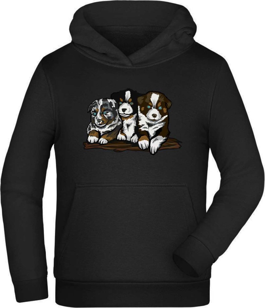 HHoodie Hooded Sweater Children - Three Puppies i215